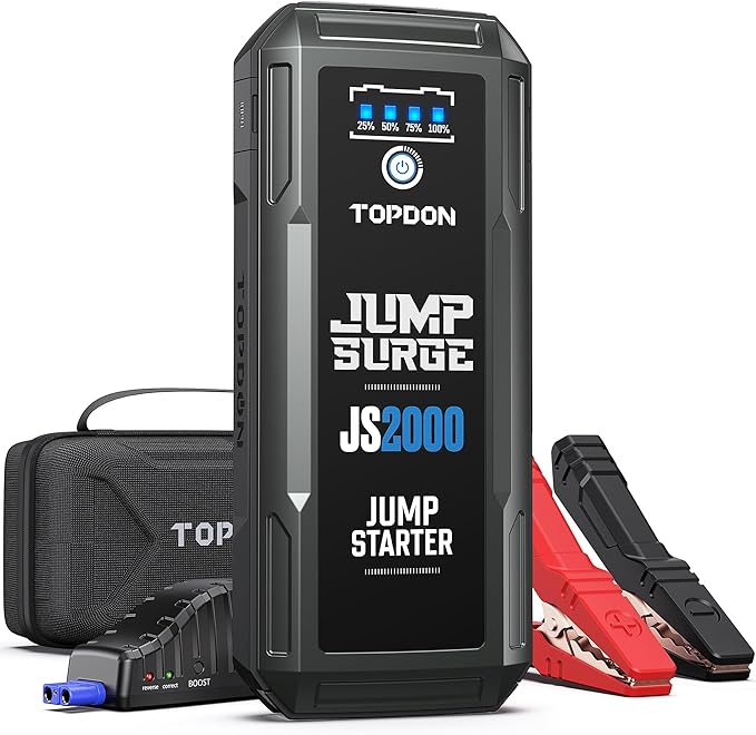 Car Battery Jump Starter, TOPDON 2000A Peak Jump Starter