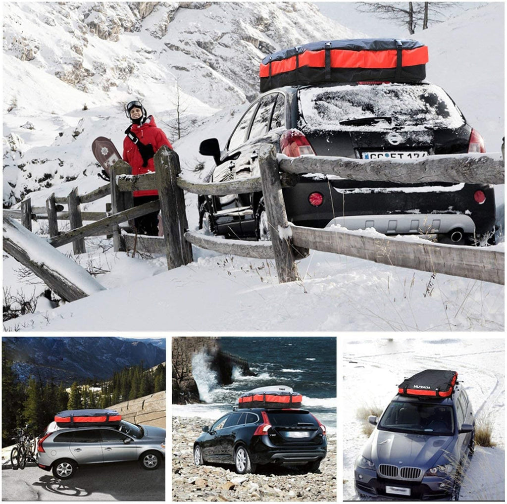 Capacity Waterproof Car Roof Bag Top Cargo Storage Rooftop Luggage Box Water Resistant for with Racks