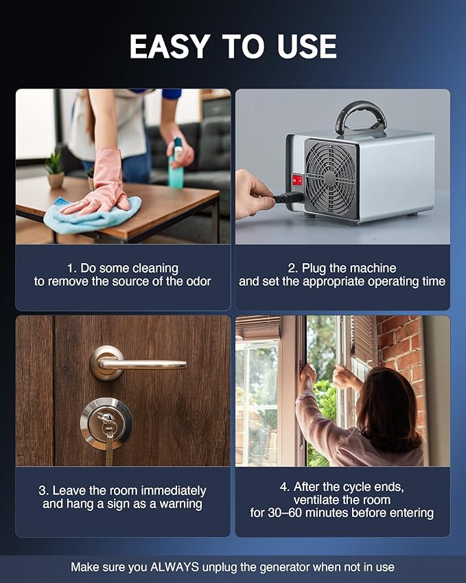 CREWORKS Ozone Odor Machine, Commercial Ozone Generator Air Purifier - Image 4