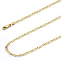14k real yellow/two tone gold solid 7.5mm, 6.5mm, main product view