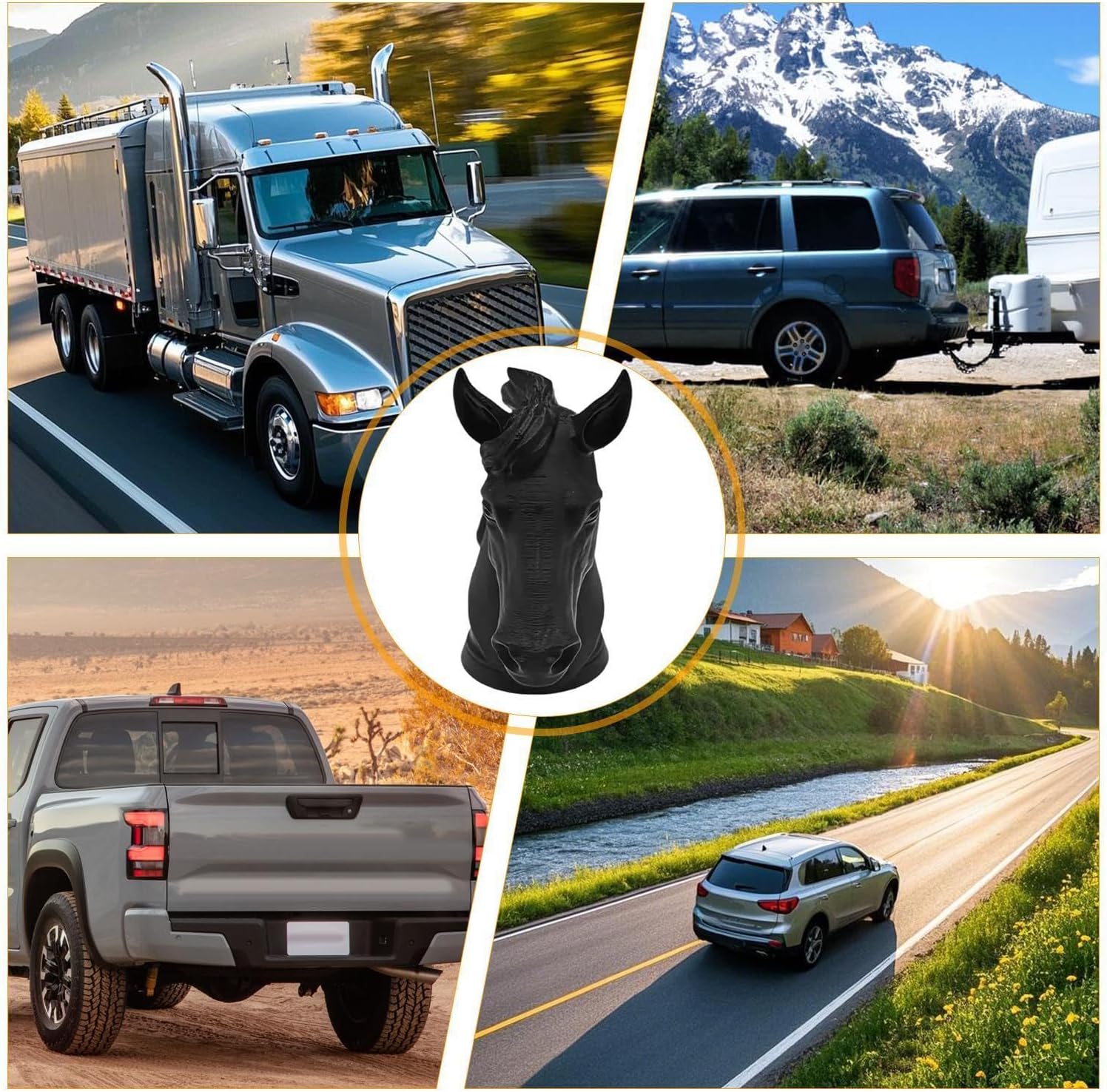 Trailer Hitch Covers | Horse Shape Heavy Duty | Tow Ball Cover | for Boat Caravan RV SUV Tractor Truck Yacht ATV Motorhome