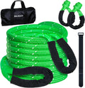 Kinetic Recovery Tow Rope 5/8" x 20ft Tow Strap 36000lbs Snatch Strap with 2Pcs Soft Shackles 56000lbs Break Strength Heavy Duty Kinetic Towing Rope for Truck ATV UTV Offroad Recovery Rope Kit