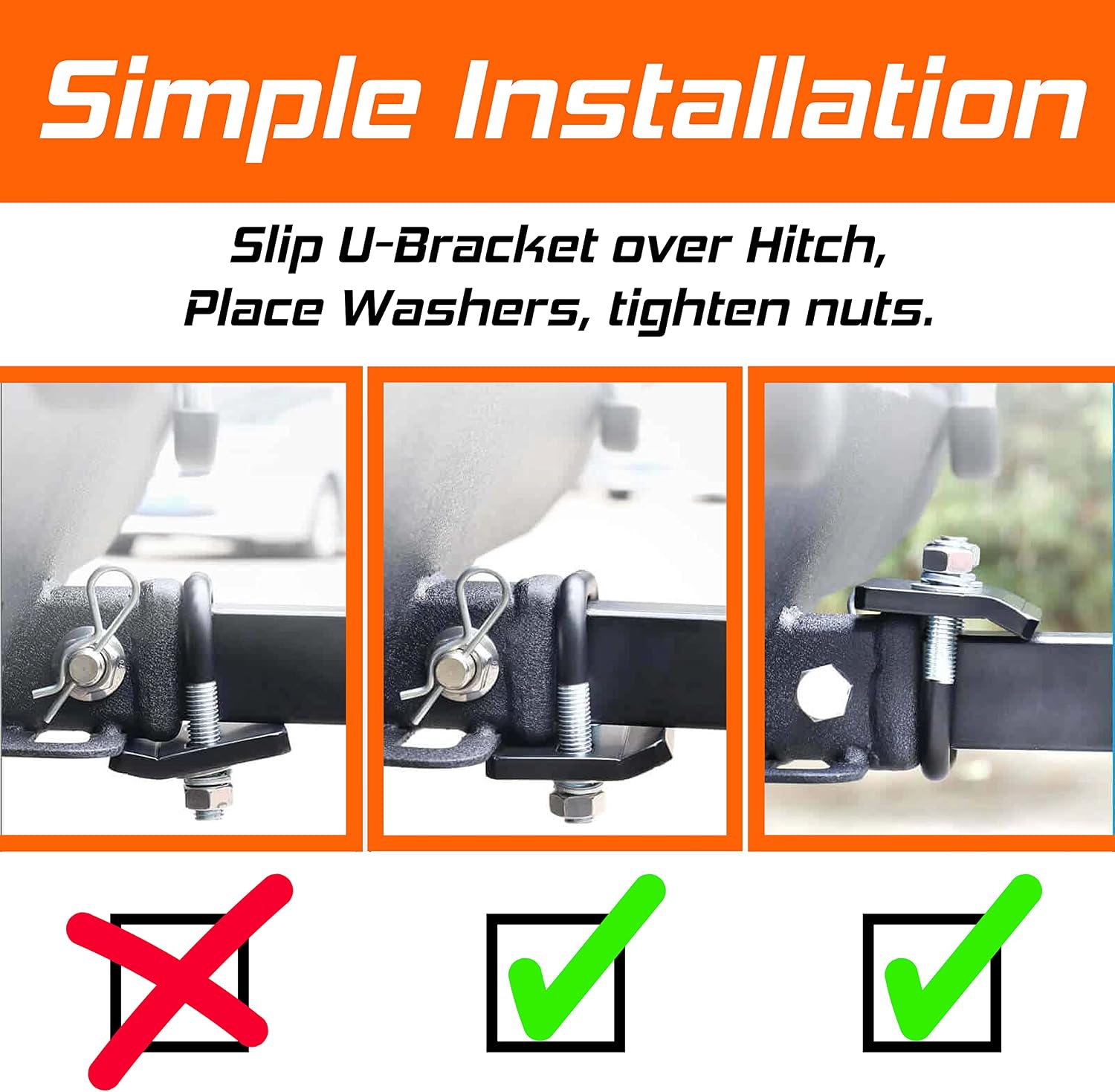 G2G4 Trailer Hitch Tightener for 1.25" to 2" Hitch Adapter | Anti Rattle Hitch Tightener 2 inch, Heavy Duty Steel, Trailer Towing Hitch Accessories, Hitch Tightener, Tow Hitch Stabilizer, Hitch Clamp