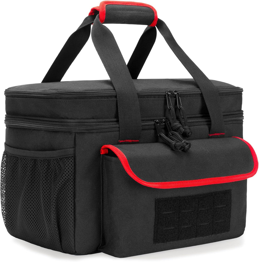 Rexmica Air Compressor Carrying Bag Compatible with Milwaukee M18 18V Cordless Tire Inflator 2848-20, Tire Inflator Storage Bag Fit for Milwaukee M18 Inflator, Hand Tools, Battery, Charger, Black