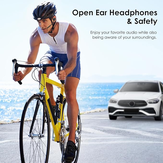 Open Ear Headphones with Mic, Dual Connect Bluetooth 5.3 with AI Noise - Image 4