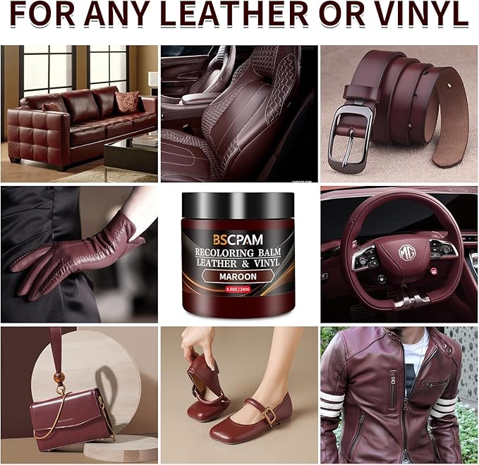 Maroon Leather Recoloring Balm - Image 2