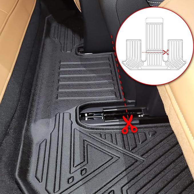 ANBINGO® Floor Mats for 2024 2025 CX-90 & CX90 PHEV 6&7 Seater 2nd Row Captain - Image 2