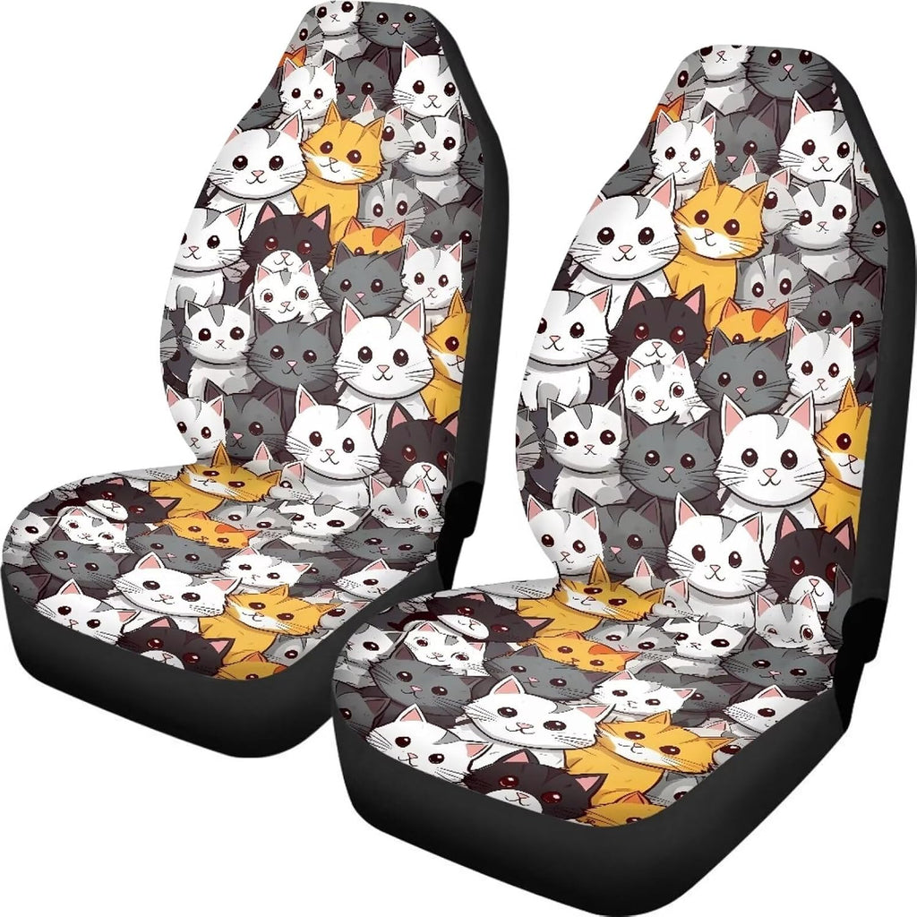 talayituse cute cat print car seat covers front, main product view