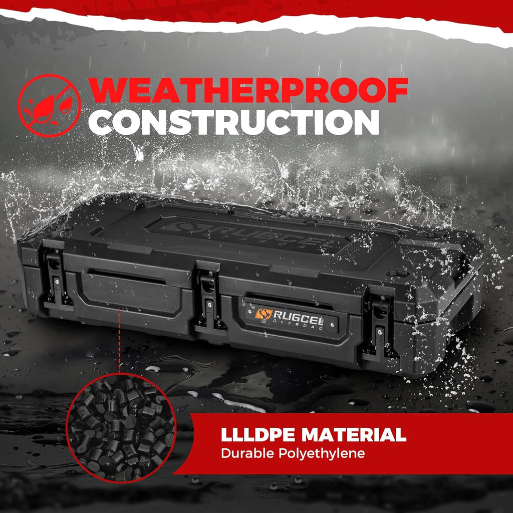 RUGCEL 126QT Waterproof Dry Box Off-Road for Camping, Trunk, Roof Rack
