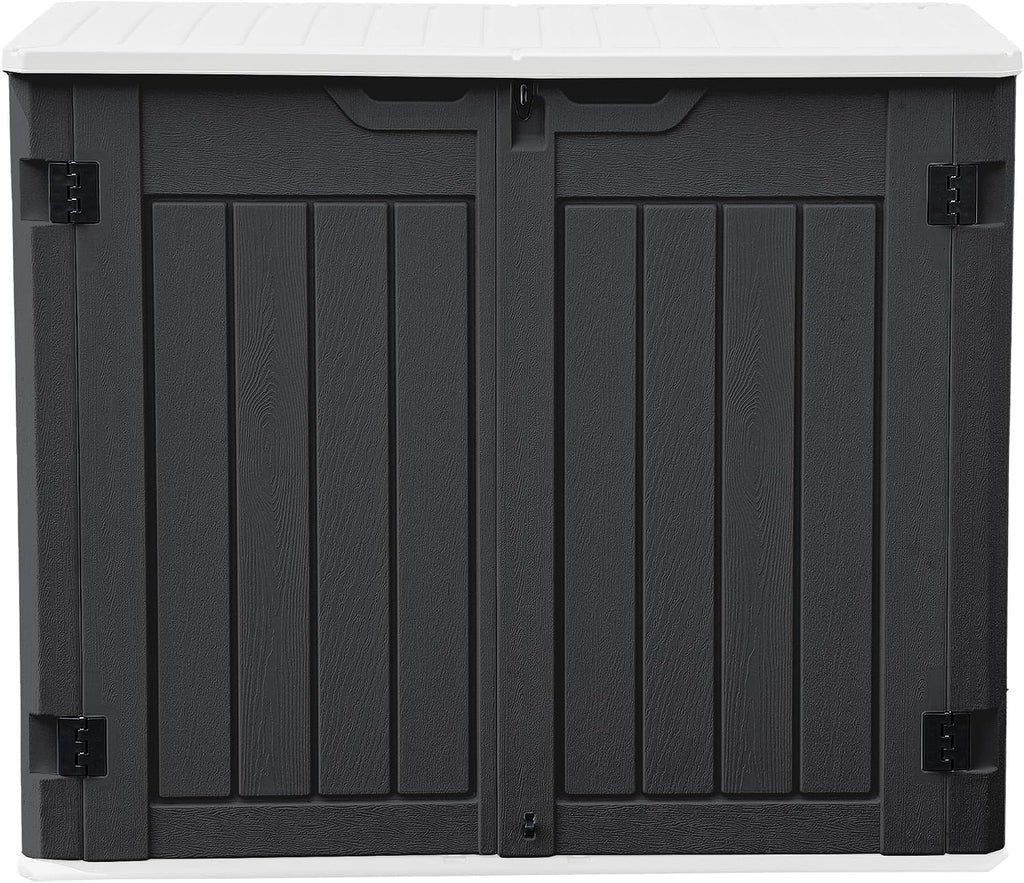 DWVO Outdoor Weather-Resistant Horizontal Storage Shed, 35 Cu Ft Capacity