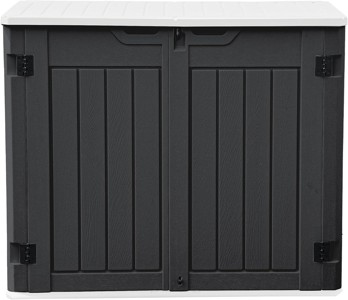DWVO Outdoor Weather-Resistant Horizontal Storage Shed, 35 Cu Ft Capacity