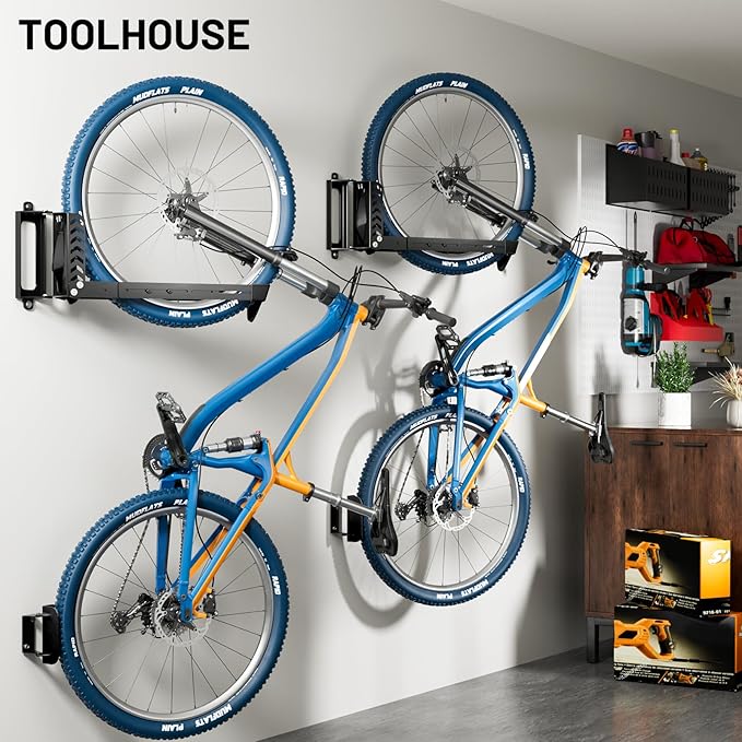 2-Pack Swivel Bike Rack Wall Mount, Bike Hangers - Image 7