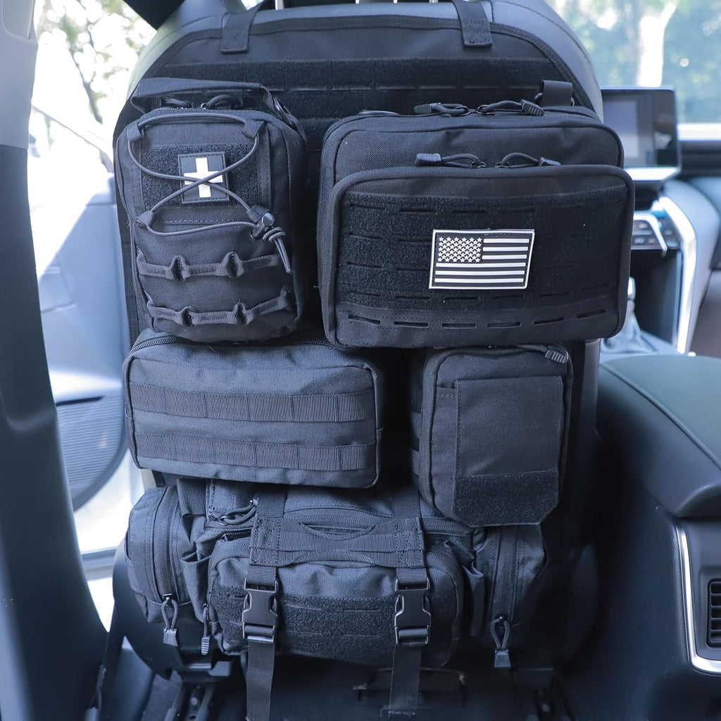 Universal Tactical Seat Back Organizer Vehicle Molle Panel Organizer Storage