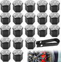 20 Pack Durable Anti-Theft Lug Nut Covers (19mm/0.75in) Universal Wheel Hub Bolt Caps with Removal Tool Automotive Decoration Accessories for Most Cars Diamonds White