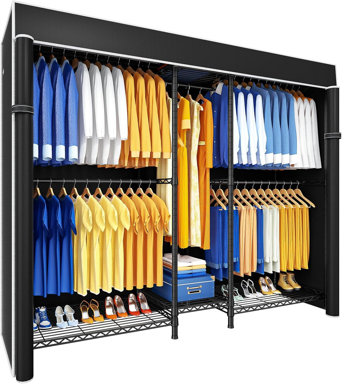 ulif e12c pro heavy duty closet organizer system，freestanding, main product view