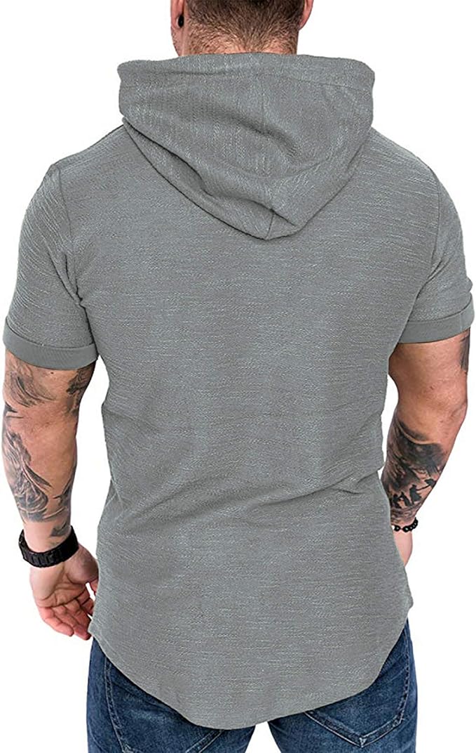 Lexiart Mens Fashion Athletic Hoodies Sport Sweatshirt Solid Color Fleece - Image 2