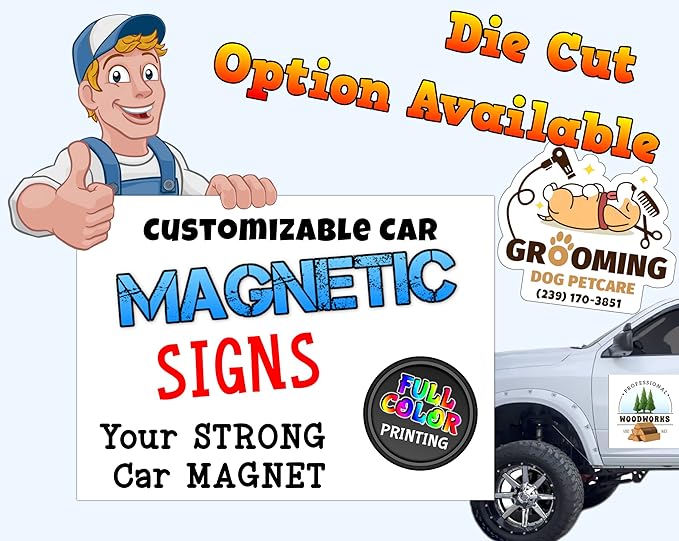 My Happy Customized Gifts Custom and Professional Logo Magnet Sign Personalized - Image 3
