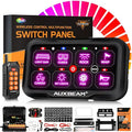 Auxbeam 8 Gang Switch Panel RC-800 RGB Wireless Remote Control Range Up to by Auxbeam