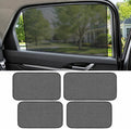 Car Side Window Sunshade,4 PCS Static Cling UV Protection Sun Shades for Privacy, Reusable Washable Window Sun Shade for Kids and Passengers, Universal Fit for Cars SUV Interior