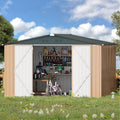 AECOJOY Shed 8' x 10' Outdoor Storage Metal Shed, Steel Yard Shed