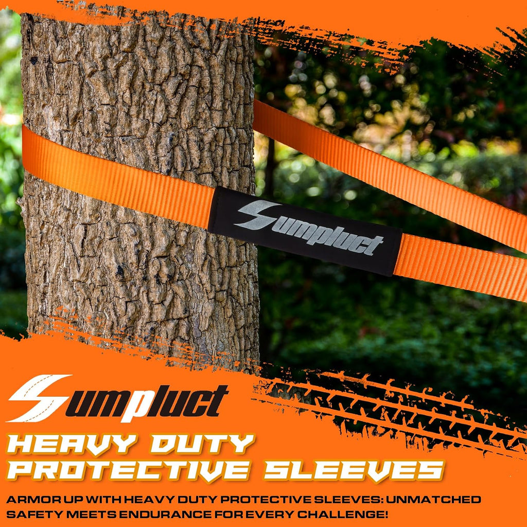 3 inch, 8 Foot Tree Saver, Winch Strap, Exceed Tow Straps 31518 Pound Capacity Recovery Rope,Heavy Duty Towing Ropes with Triple Reinforced Loops Emmergency Off Road 3" x 8ft