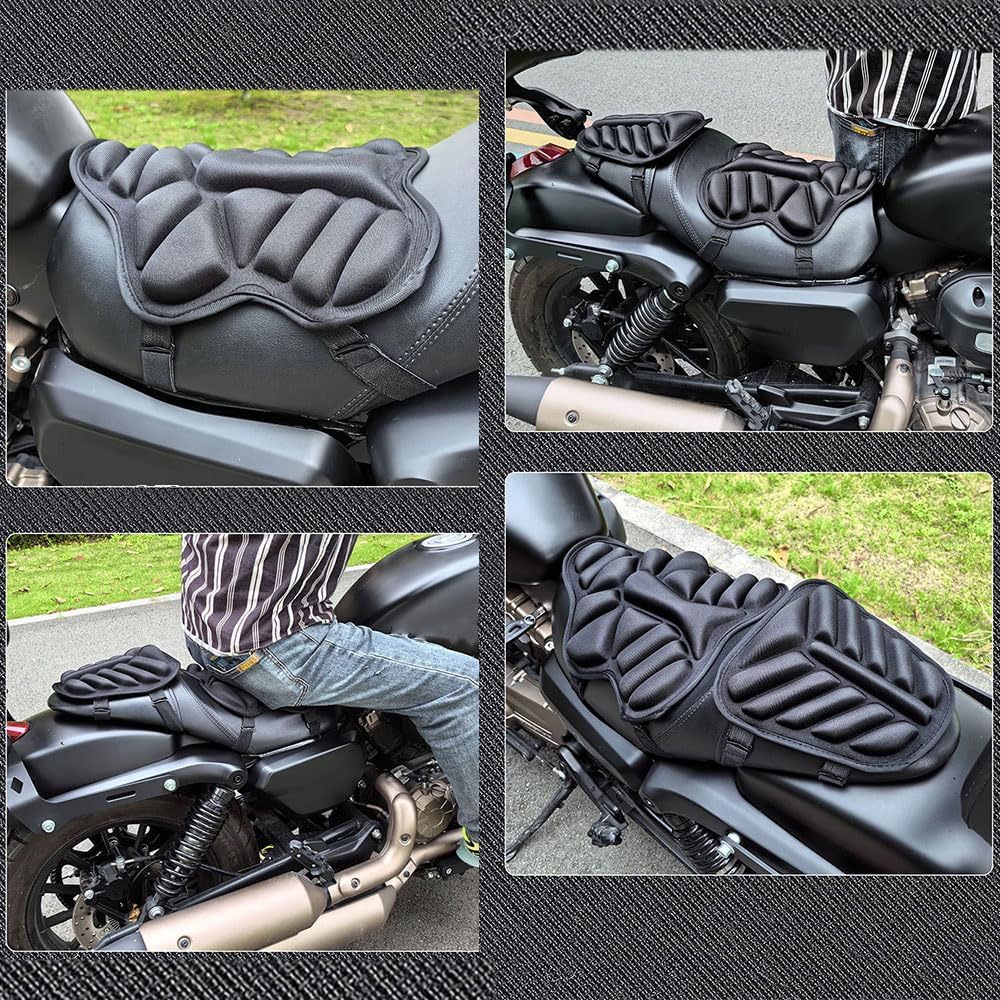 Motorcycle Seat Cushion for Aprilia Tuono 1000 2002 2003 2004 2005 2006 2007 2008 2009 2010 Breathable Motorbike Seat Pad Non-Slip Seats Cover for Long Rides Accessories