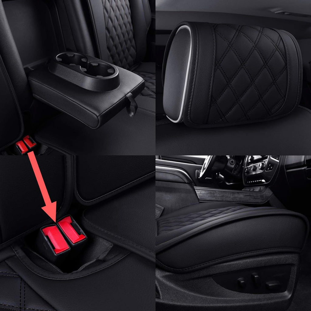 seat covers chevy chevrolet silverado gmc sierra 2007-2026 showing dimensions