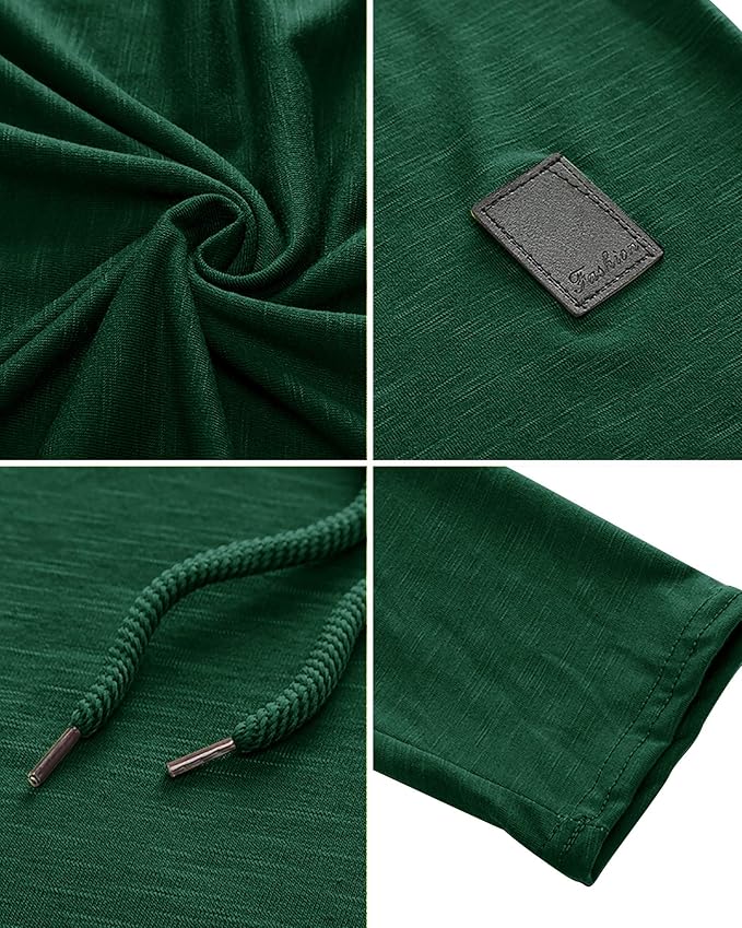 Lexiart Mens Fashion Athletic Hoodies Sport Sweatshirt Solid Color Fleece - Image 4