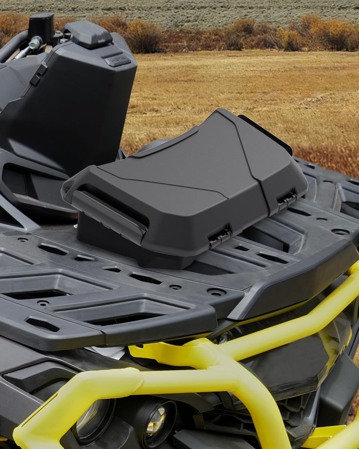 Storage Cargo Box for Can-Am Outlander L MAX 6X6 Accessories, 2 GAL (7.5L) Front Rear Bin Back Seat Rack Box Waterproof Tool Box, Replace# 708200408