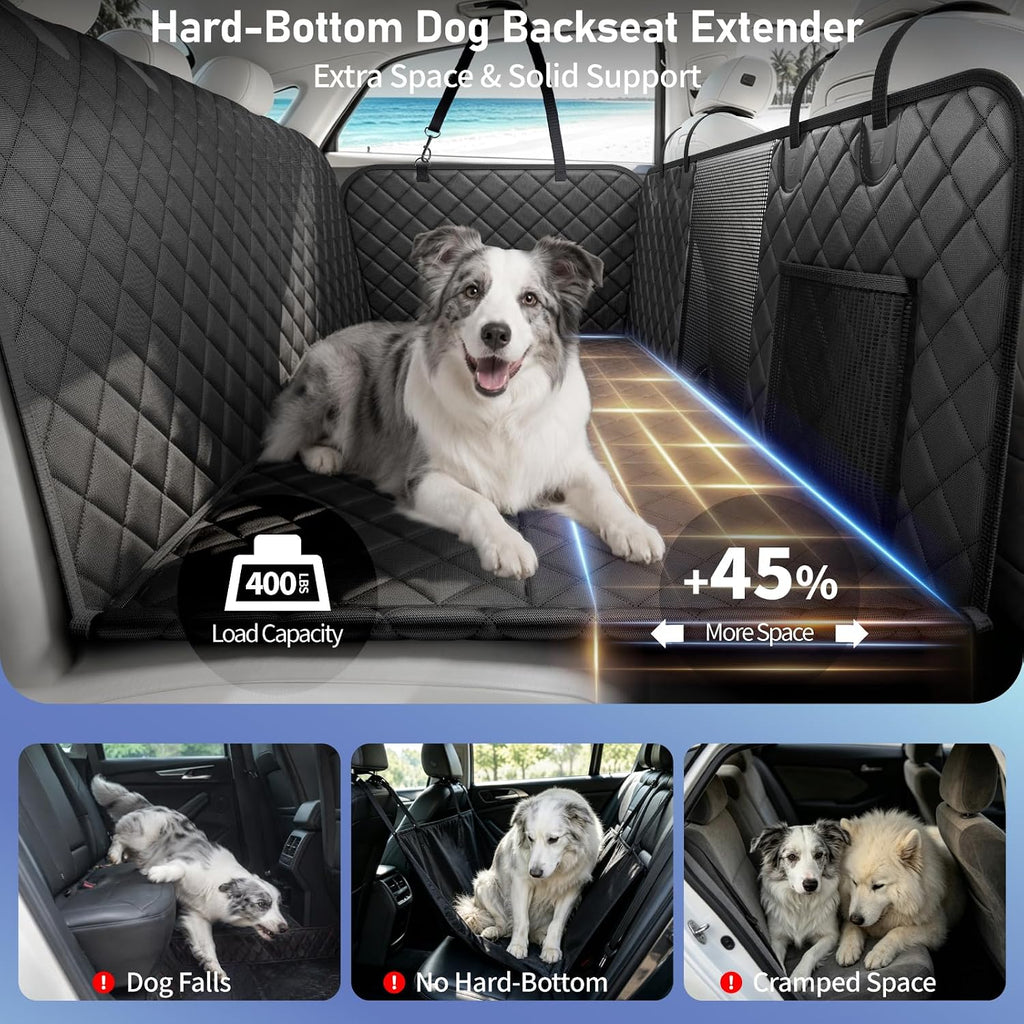 dog car seat cover for back seat, hard shown in use