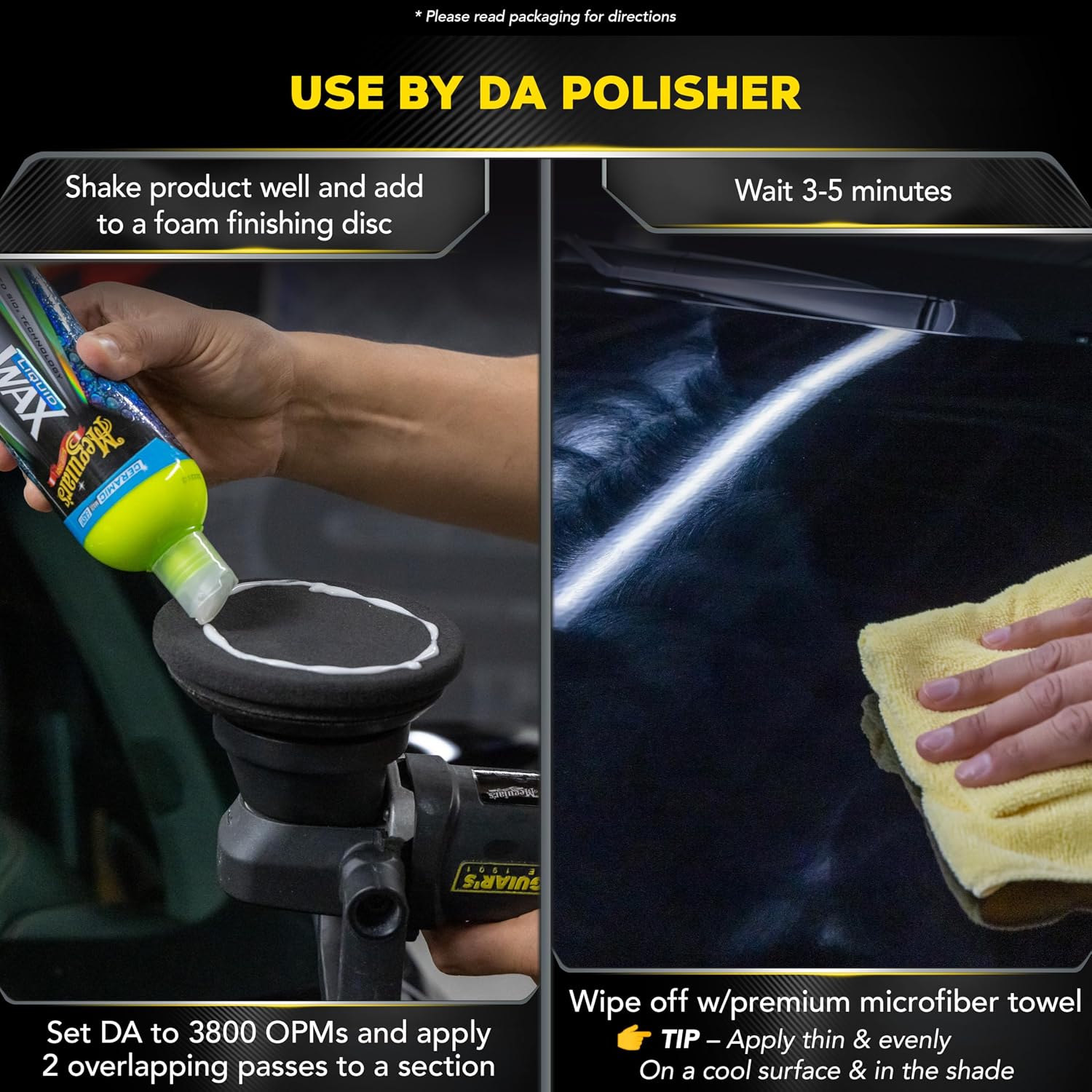 Meguiar's Hybrid Ceramic Liquid Wax, Shield Your Paint with a Residue-Free Liquid Car Wax with Advanced SiO2 Hybrid Technology and Long-Lasting Water-Beading Protection, 16 Oz Bottle