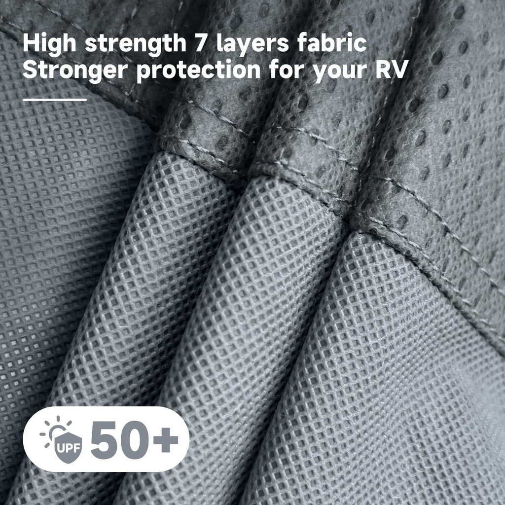 VINPATIO RV Cover 20-22ft: 7 Layers Heavy Duty RV & Trailer Cover, Travel Trailer Cover, Camper Cover, Toy Hauler Cover with Extra Windproof Straps, Tongue Jack Cover, Gutter Covers