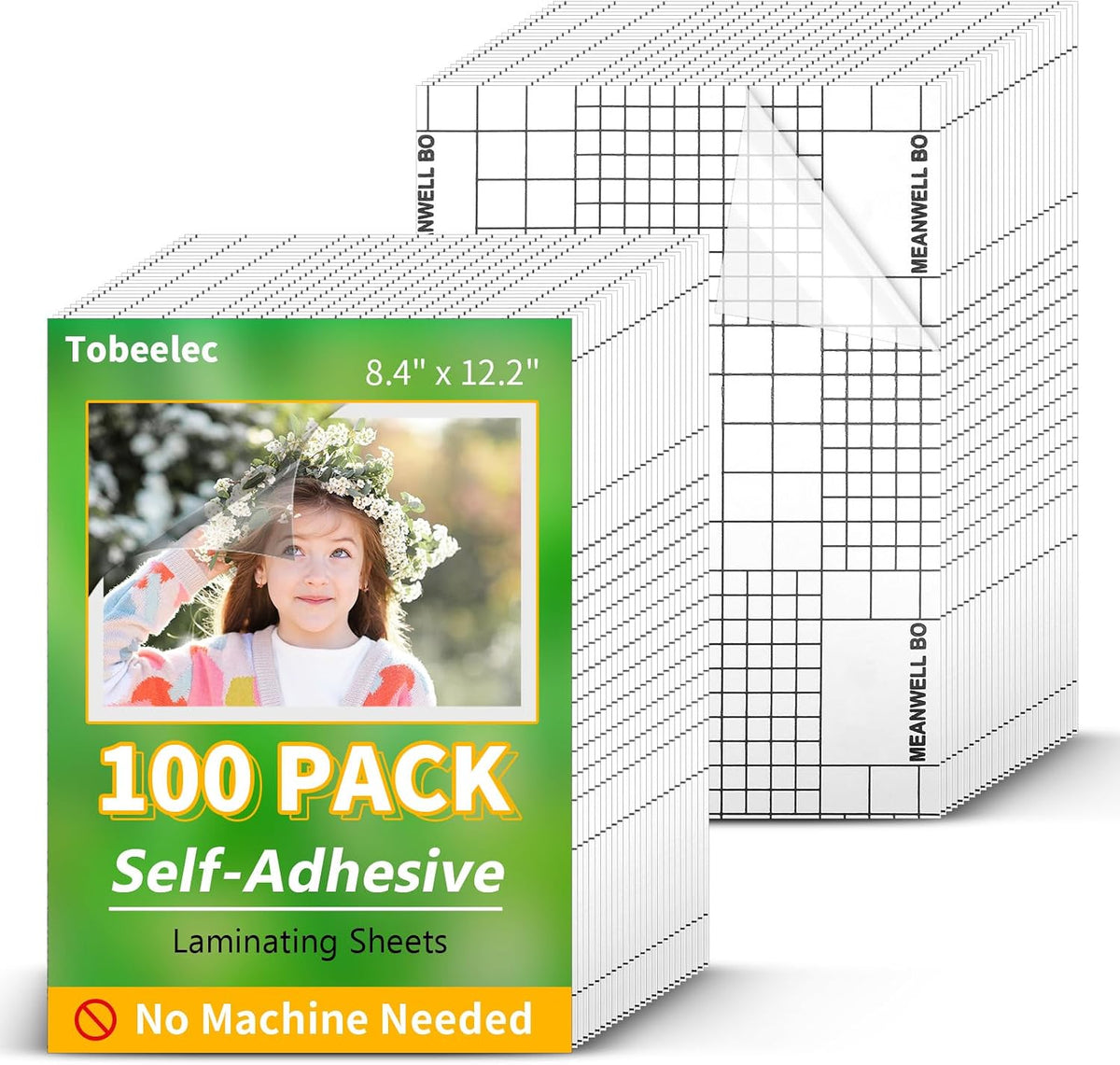 matte self adhesive laminating sheets, 8.4 x 12.2, main product view