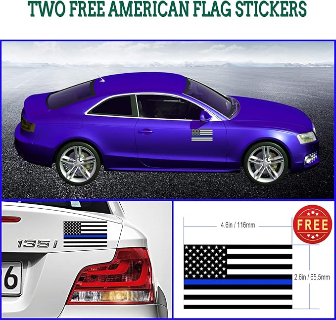 Flag License Plate Frame- USA Patriotic Personalized Car Tag Holder, 4 Hole - Image 5