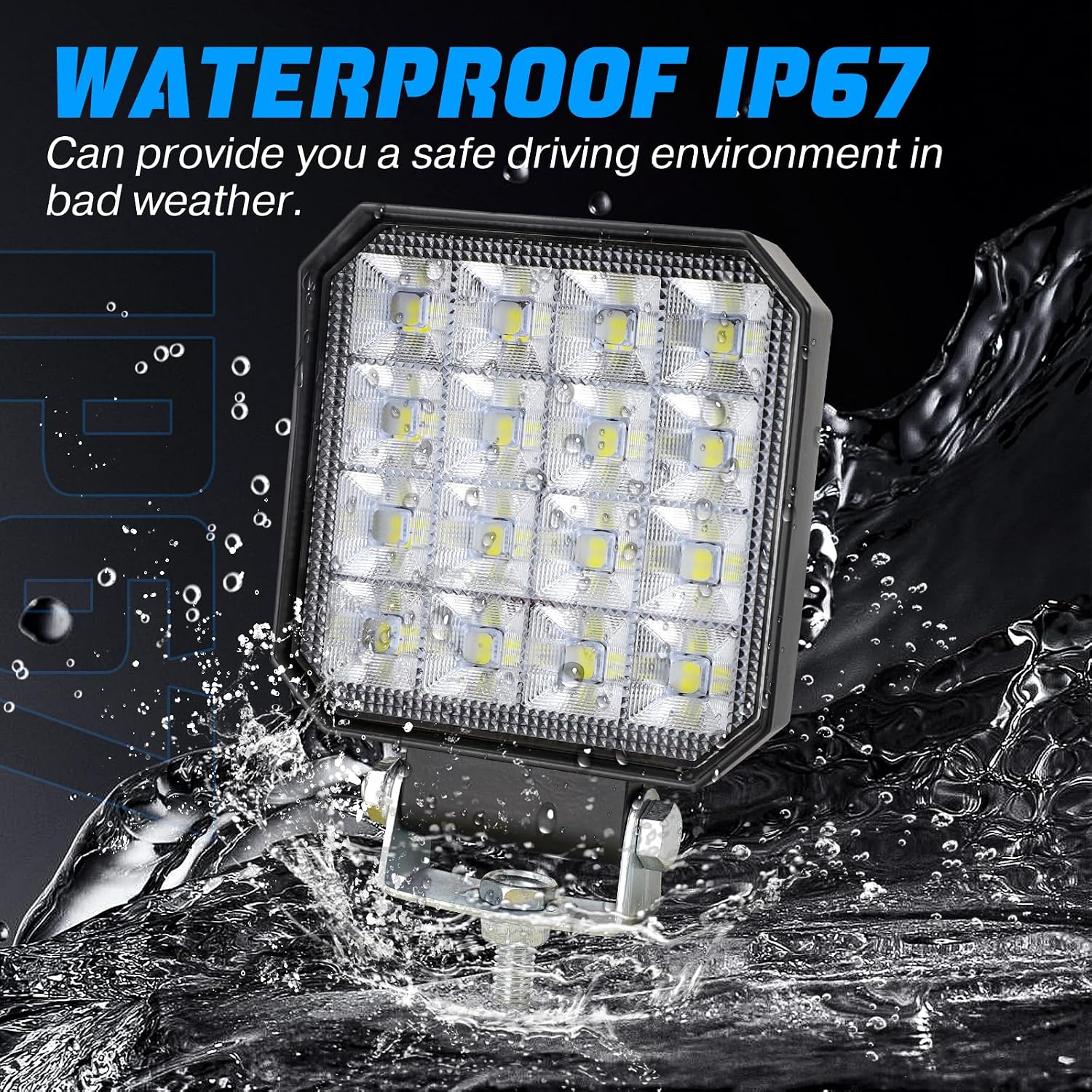 OPP ULITE Ranger Backup Light 4inch, 20W Flood Beam Plug N Play Reverse Lights Rear Led Driving Work Light Kit for 2018-2024 Polaris Ranger 1000 XP/Ranger 1000 XP Crew, 1PC Pack