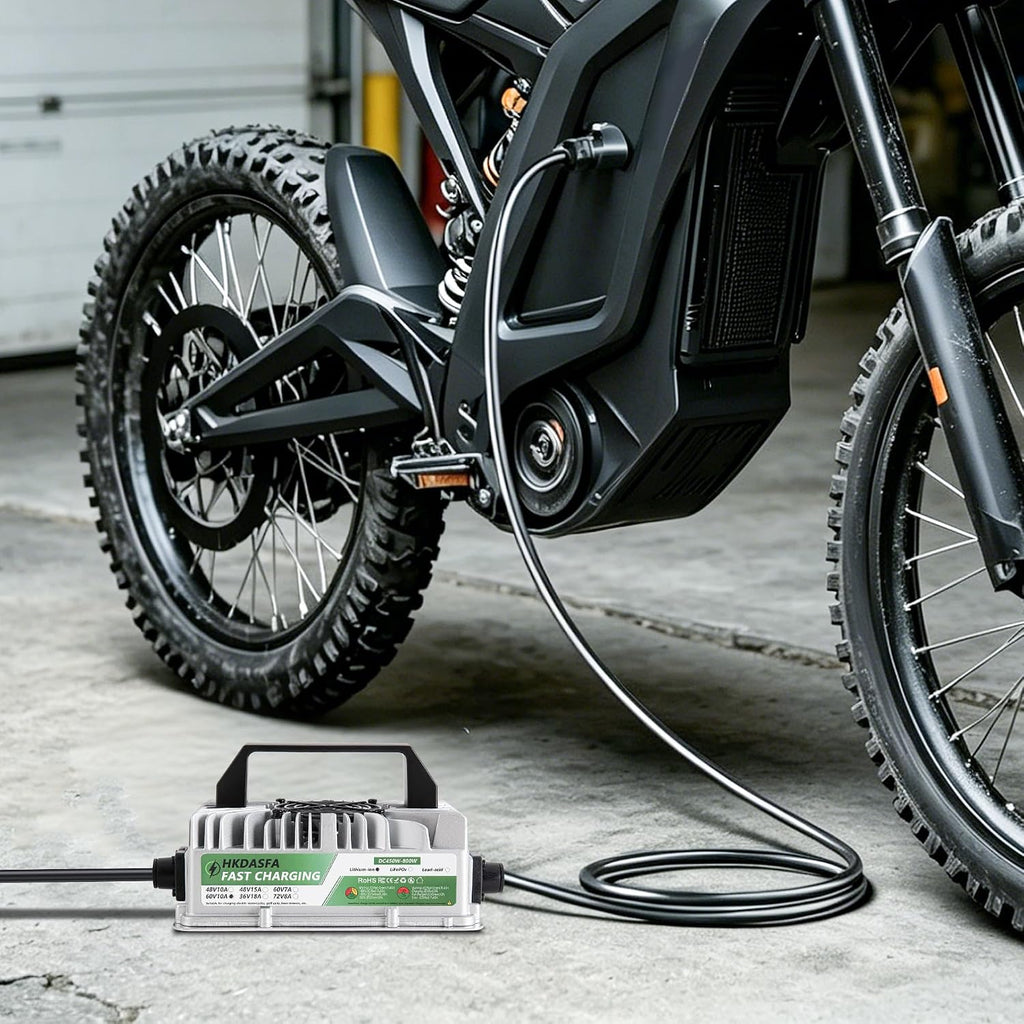 67.2V 10A Rapid Charger for Surron Light Bee X &Segway X260 Sur-Ron Electric Dirt Bike, IP65 Waterproof Battery Power Adapter with Cooling Fan