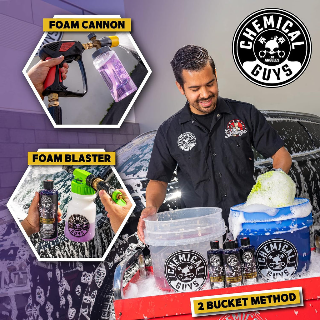 Chemical Guys CWS619 Black Light Foaming Car Wash Soap (Works with Foam Cannons, Foam Guns or Bucket Washes) Safe for Cars, Trucks, Motorcycles, RVs & More, 128 fl oz (1 Gallon), Black Cherry Scent
