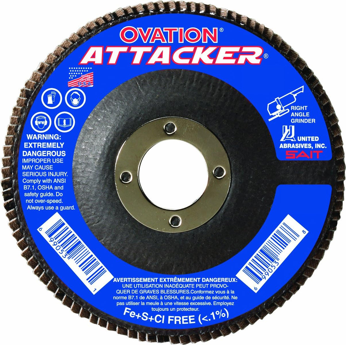 united abrasives- sait 76226 ovation attacker flap disc, main product view
