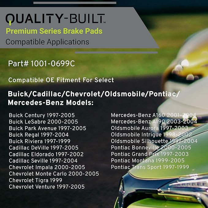 Premium Ceramic Front Brake Pads Compatible - Image 3