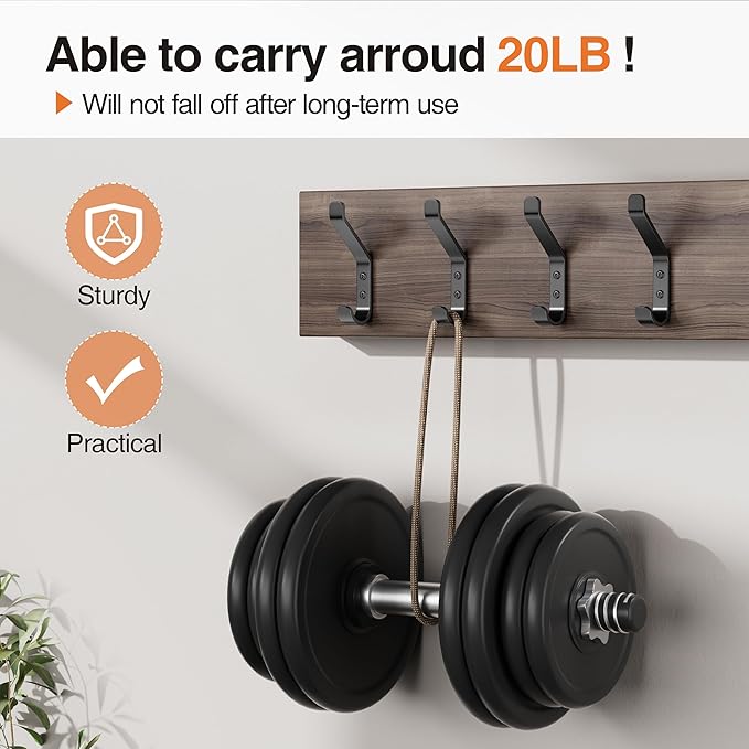 20-Pack Wall Hook for Hanging Coat - 20LB - Image 4