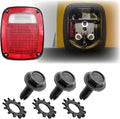 USR 87-06 CJ/TJ/YJ Rear Tail Light OE Replacement Screw J4000318 – Steel Zinc Plated Bolt (3 Pieces) Set - Compatible with 1987-2006 Jeep Wrangler (14-24 THREAD SCREW w/LOCK WASHER)