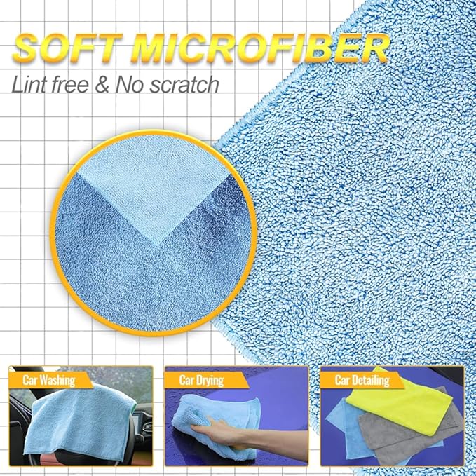 Microfiber Wash，Car Drying Towel, Extra Soft, Reusable and Durable, Car Drying - Image 3