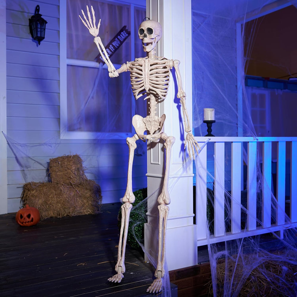 JOYIN 5 FT Halloween Skeleton Life Size, Stayable Posable Skeleton Decor, Ful...