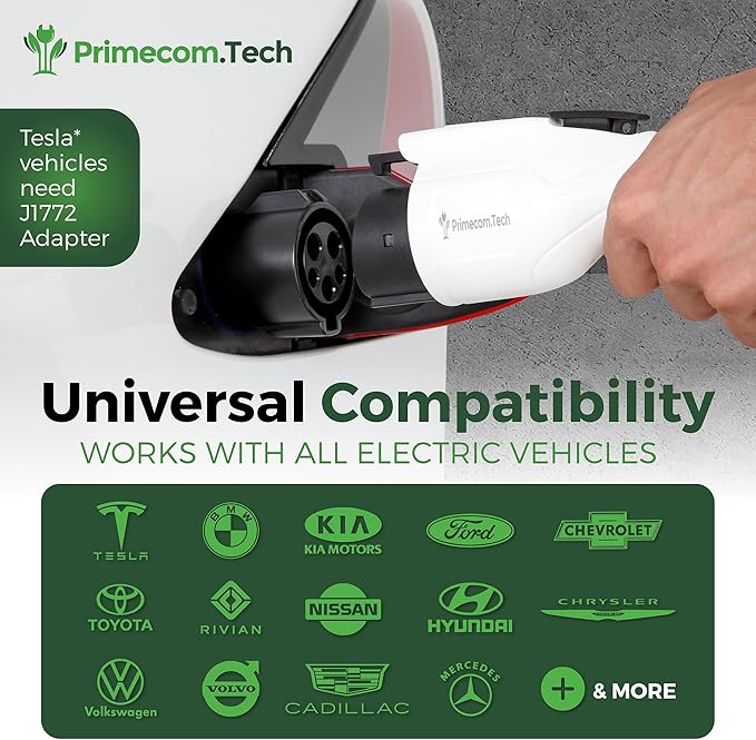 PRIMECOM 80 Amp 22KW 220Volt Level-2 18ft to 50ft Cord Lengths 20X Fast Smart - Image 4