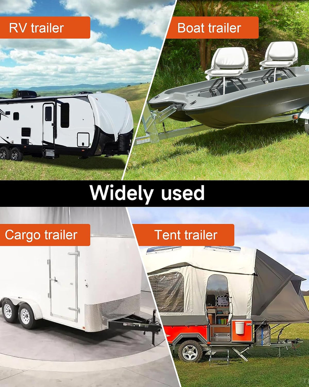 Trailer Dolly, 3500 lb Tongue with 2'' & 2-5/16'' Receiving Tongues | Heavy Steel Trailer Mover, Suitable for RV Boat Motorcycle Jet Ski