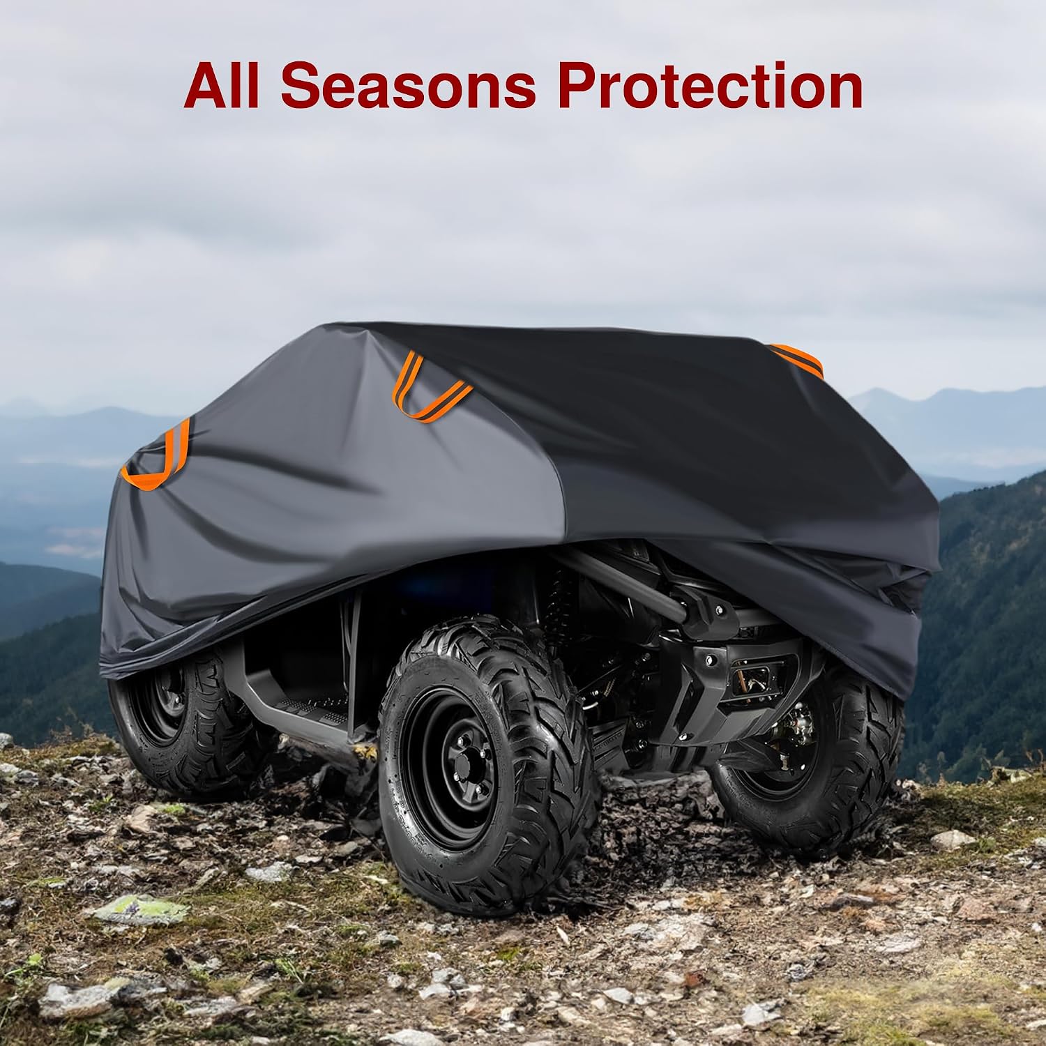 Puroma ATV Cover, L 78.7'' Waterproof Outdoor Heavy Duty 4 Wheeler Quad Proof All Season UV Protection for Polaris, Sportsman, Yamaha, Suzuki, Honda, Kawasaki