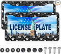 License Plate Holder Black and White License Plate Frames Black White Dog Cat by Unknown