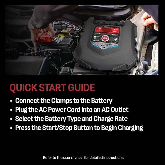 Schumacher Electric Car Battery Charger and Maintainer SC1280 4-in-1, 15 Amp - Image 3