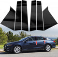 Door Pillar Covers fit for Chevrolet Malibu 2016-2021,Glossy Black Anti-Scratch Trim,Exterior Door Moldings,Window Decals,Window Outer Pillar Panel,Glossy Black,6PCS