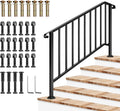 VIVOSUN Outdoor Handrail, 5 Step Stair Handrail, Wrought Mattle Iron Stair by VIVOSUN